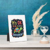 Autismus-Bewusstsein Es ist gut, ein bisschen ande Fotoplatte (Seite)