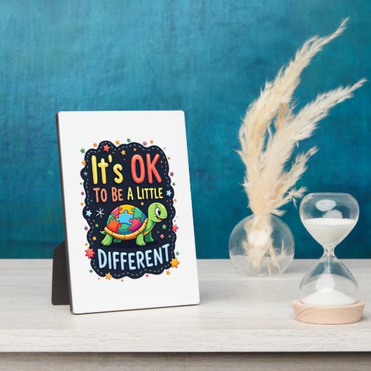 Autismus-Bewusstsein Es ist gut, ein bisschen ande Fotoplatte (Seite)