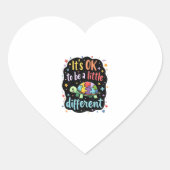 Autismus-Bewusstsein Es ist gut, ein bisschen ande Herz-Aufkleber (Vorderseite)