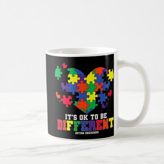 Autismus Bewusstsein Es ist in Ordnung, anders Aut Kaffeetasse (Rechts)
