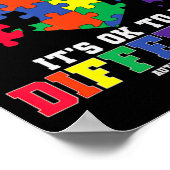 Autismus Bewusstsein Es ist in Ordnung, anders Aut Poster (Ecke)