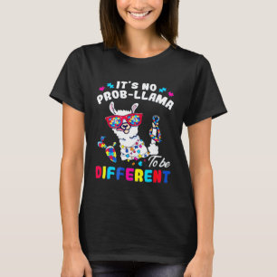 Autismus-Bewusstsein Es ist kein Prob llama anders T-Shirt