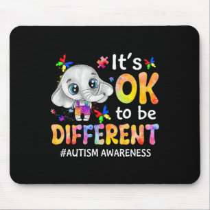 Autismus-Bewusstsein Es ist ok, ein anderer Elefan Mousepad