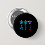 Autismus-Bewusstsein Es ist okay, Autismus zu sein Button (Vorne & Hinten)