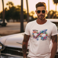 Autismus Bewusstsein Farbenfrohe Feder Unendlichke