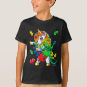 Autismus Bewusstsein Flossen Unicorn Puzzle Piece  T-Shirt (Vorderseite)