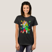 Autismus Bewusstsein Flossen Unicorn Puzzle Stück T-Shirt (Vorne ganz)