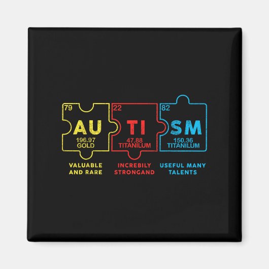 Autismus Bewusstsein Frauen Männer Kinder Elemente Magnet (Vorne)