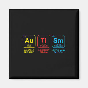 Autismus Bewusstsein Frauen Männer Kinder Elemente Magnet