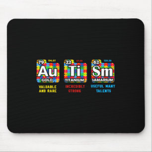 Autismus Bewusstsein Frauen Männer Kinder Elemente Mousepad