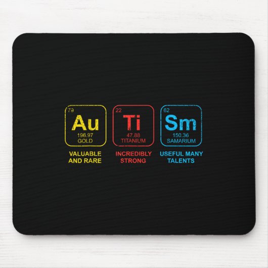 Autismus Bewusstsein Frauen Männer Kinder Elemente Mousepad (Vorne)