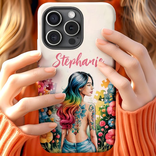 Autismus Bewusstsein Frauen Wildblumen Puzzle Cust Case-Mate iPhone Hülle