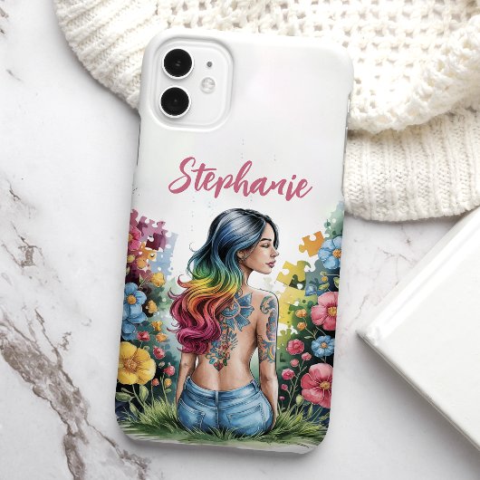 Autismus Bewusstsein Frauen Wildblumen Puzzle Cust Case-Mate iPhone Hülle