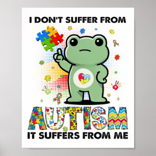 Autismus Bewusstsein Funny Frog Meme Autismus Unte Poster