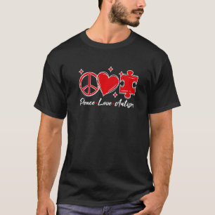 Autismus Bewusstsein Funny Peace Liebe Puzzle Kind T-Shirt