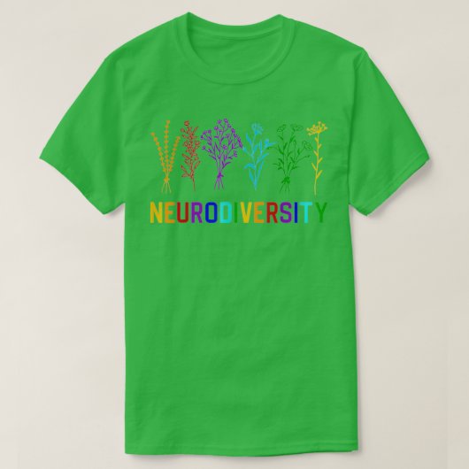 Autismus Bewusstsein für Neurovielfalt ADHS Rainbo T-Shirt (Design vorne)