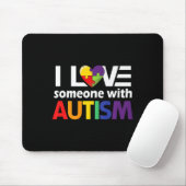 Autismus Bewusstsein Geschenk Autismus Mama I Lieb Mousepad (Mit Mouse)