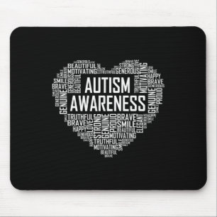 Autismus Bewusstsein Geschenk Herz Proud Unterstüt Mousepad