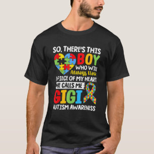 Autismus-Bewusstsein Gigi Autistisches Herz Stolz T-Shirt