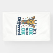 Autismus-Bewusstsein Giraffe Es ist okay, anders z Banner (Horizontal)