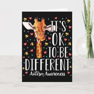 Autismus-Bewusstsein Giraffe Es ist okay, anders z Karte