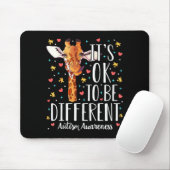Autismus-Bewusstsein Giraffe Es ist okay, anders z Mousepad (Mit Mouse)