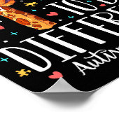 Autismus-Bewusstsein Giraffe Es ist okay, anders z Poster (Ecke)