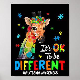 Autismus Bewusstsein Giraffe Frauen gaben sich das Poster