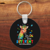 Autismus Bewusstsein Giraffe Frauen gaben sich das Schlüsselanhänger (Vorderseite)