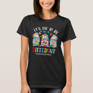 Autismus-Bewusstsein Gnome Frauen Kind Es ist okay T-Shirt