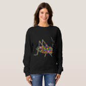 Autismus Bewusstsein Grasshopper Tiere Puzzle Sweatshirt (Vorne ganz)