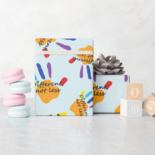 Autismus-Bewusstsein Hände Anders, nicht weniger S Geschenkpapier (Babyparty)