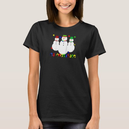 Autismus-Bewusstsein Hässlicher Weihnachtspullover T-Shirt (Vorderseite)