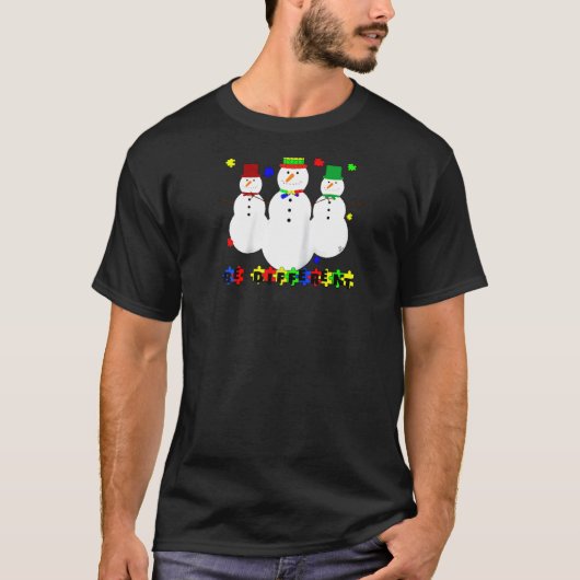Autismus-Bewusstsein Hässlicher Weihnachtspullover T-Shirt (Vorderseite)