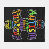 Autismus Bewusstsein Herz gesegnete Männer Frauen  Fleecedecke (Vorderseite (Horizontal))