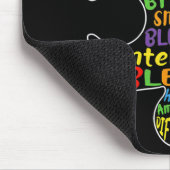 Autismus Bewusstsein Herz gesegnete Männer Frauen Mousepad (Ecke)
