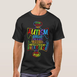 Autismus-Bewusstsein Herz Gesegnetes Puzzleteil Un T-Shirt