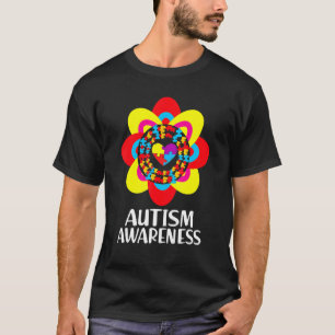 Autismus-Bewusstsein Herz in Blüten-Puzzleteil Far T-Shirt