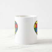 Autismus Bewusstsein Herz Kaffee Tasse (Mittel)