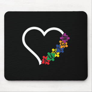 Autismus Bewusstsein Herz Puzzle Piece Support Aut Mousepad