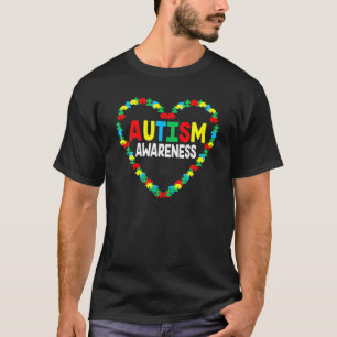 Autismus Bewusstsein Herz Puzzle Piece Support Aut T-Shirt