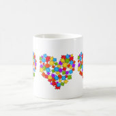 Autismus Bewusstsein Herz Tasse (Mittel)