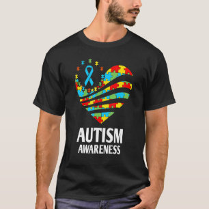 Autismus Bewusstsein Herz Unterstützung Autistisch T-Shirt