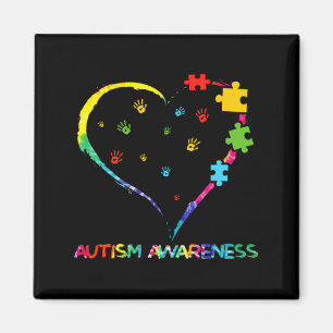 Autismus-Bewusstsein Herzfarbe Puzzle Liebe brauch Magnet