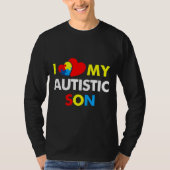 Autismus Bewusstsein I Liebe Mein Autistischer Soh T-Shirt (Vorderseite)