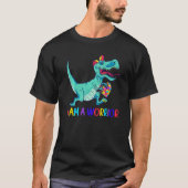 Autismus Bewusstsein ich bin ein Krieger-Rex-Dino- T-Shirt (Vorderseite)
