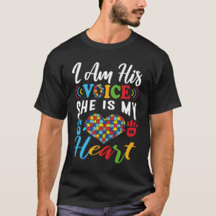 Autismus Bewusstsein ich bin seine Stimme Sie ist  T-Shirt