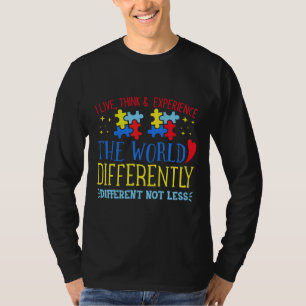 Autismus Bewusstsein, ich lebe denken, die Welt er T-Shirt