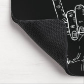 Autismus-Bewusstsein Ich liebe dich Asl Hand Gebär Mousepad (Ecke)