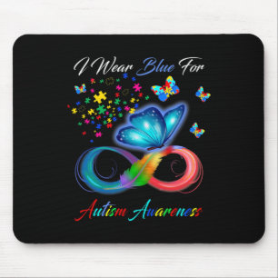 Autismus-Bewusstsein - Ich trage Blau für Autismus Mousepad